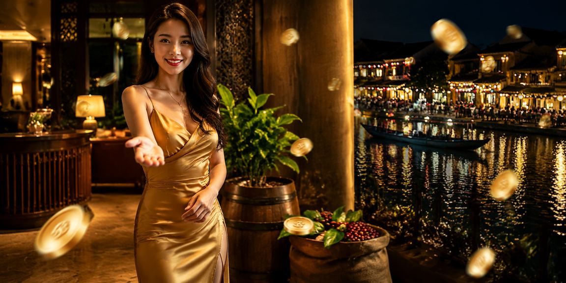 Khách VIP nhận thưởng tại Hội An trong không gian cà phê yên tĩnh và sang trọng